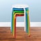 Flash Furniture Plastic Nesting Stack Stools, 17.5"Height, Assorted Colors, PK5 LE-S1-MC-GG - alternate 1